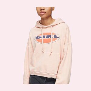 Re/Done Girl Hoodie Sunfaded Pink Size XS